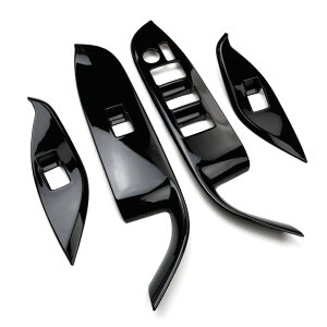 新型 ノア ヴォクシー 90系 ウインドウスイッチパネル ドアスイッチカバー インテリア 内装 アクセサリー ピアノブラック 4P TOKUTOYO(トクトヨ)