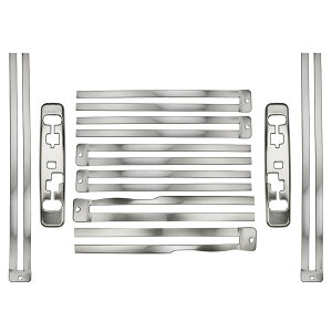 40系 アルファード ヴェルファイア シートレール ガーニッシュ アクセサリー カバー ステンレス製 10P シルバー TOKUTOYO(トクトヨ)