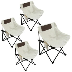 �A�E�g�h�A �L�����v�p �܂肽���݃`�F�ABBQ ���[�ܕt�� 45×45×66cm �Ϗd240kg �y�� 2.5kg�@�x�[�W���F�@4�Z�b�g TOKUTOYO(�g�N�g��)