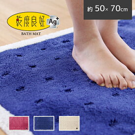 【新生活応援10％OFFクーポン】【銀イオンでしっかり除菌！】吸水・速乾 乾度良好クリーンフット 約50cm×70cm ( バスマット 大判 除菌 吸水 速乾 乾度良好 おしゃれ 無地 シンプル Ag 除菌 洗える ギフト 足ふきマット 足拭きマット 干し プレゼント )