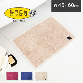 【新生活応援10％OFFクーポン】【銀イオンでしっかり除菌！】吸水・速乾 乾度良好バスマット クリーンフット 約45cm×60cm ( 除菌 吸水 速乾 シンプル おしゃれ 無地 シンプル 銀イオン Ag 抗菌 洗える 清潔 ギフト 足拭きマット プレゼント )