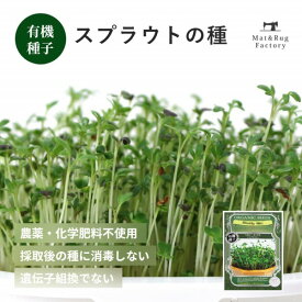 【ベジマジそだてるとの合わせ買いに♪】【有機種子】スプラウトの種( スプラウト 種 シード 家庭菜園 栽培 水耕栽培 野菜 オーガニック 赤キャベツ パクチー バジル ひまわり ブロッコリー ブロッコリースプラウト マスタード 赤ラディッシュ かいわれ大根 瓶 自由研究 )