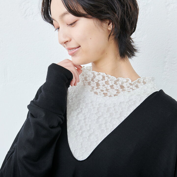 楽天市場】[ レース トップス ハイネック シアー アンサンブル  