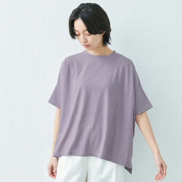 楽天市場】[ Tシャツ レディース 半袖 ] ベルギーリネン ＆ コットン 