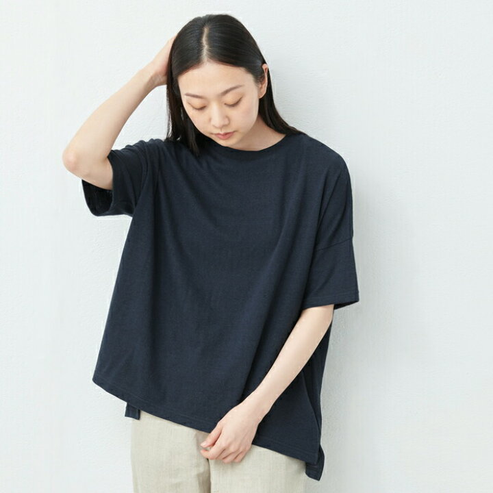楽天市場】[ Tシャツ レディース 半袖 ] ベルギーリネン ＆ コットン 