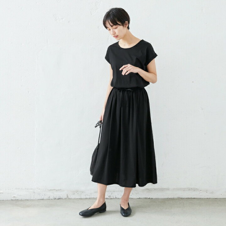 楽天市場】[ 接触冷感 ロングワンピース 半袖 レディース きれいめ 