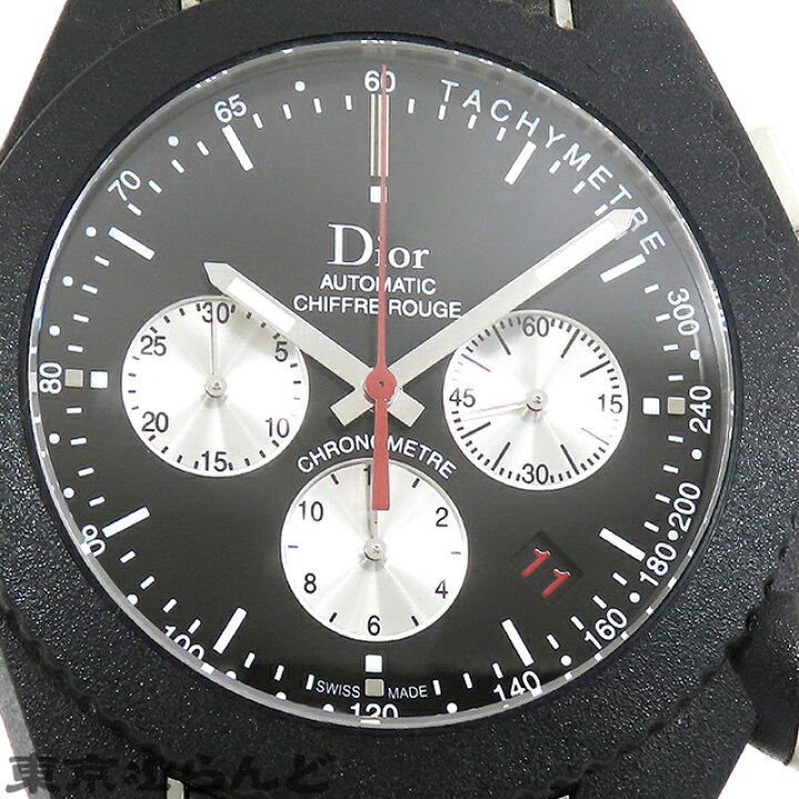 3年保証 返品可 クリアランス ディオール Dior シフルルージュ クロノグラフ CD084840R001 SS ラバー ブラックタイム 腕時計 メンズ 自動巻 送料無料 中古 pdw 101672029 東京ぶらんど時計館