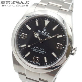 【中古】【返品可】ロレックス ROLEX エクスプローラー1 メンズ 腕時計 自動巻 SS オイスターブレス ランダム番 ブラックアウト 鏡面バックル ブラック 214270 [送料無料] 101872101