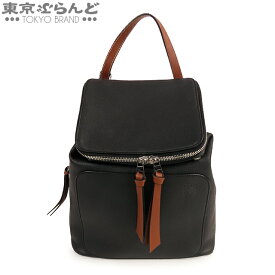 【5%クーポン♪4.19～4.30】【返品可】ロエベ LOEWE ゴヤスモール バックパック ブラックxブラウン レザー リュック・デイパック レディース[送料無料] 【中古】【ポイント10倍●4.19～4.30】 101709906