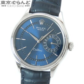 【2024年4月度月間優良ショップ】【決算セール■】【返品可】箱付き ロレックス ROLEX チェリーニ デイト 50519 ランダム番 ブルーダイヤル K18WG レザー 金無垢 腕時計 メンズ 自動巻 仕上済 [送料無料] 【中古】24BN pdw 101683609