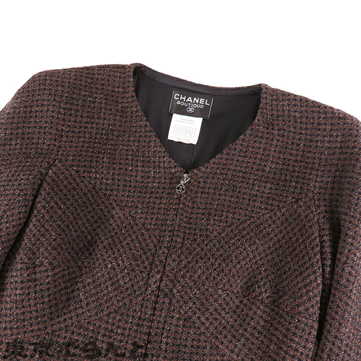 楽天市場】【返品可】シャネル CHANEL ツイード ワンピース 97A  