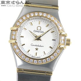 【返品可】オメガ OMEGA コンステレーション 1267.30 ホワイト SS YG ダイヤモンド ダイヤベゼル フルバー コンビ 腕時計 レディース クォーツ式 電池式 [送料無料] 【中古】 101718027