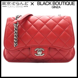 【5%クーポン♪5.23～6.2】【返品可】シャネル CHANEL マトラッセ Wフラップ チェーンショルダーバッグ レッド シルバー金具 ラムスキン 21番台 ショルダーバッグ レディース[送料無料] 【中古】24BN 【ポイント3倍●5.23～6.2】 101694929