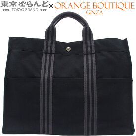 【5%クーポン♪8.29〜9.11 1:59】【中古】【返品可】エルメス HERMES フールトゥ MM ユニセックス トートバッグ コットン ブラックxグレー シルバー金具 [送料無料]【ポイント10倍●8.29〜9.11 1:59】 101885043