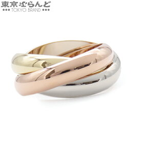 【中古】【5%クーポン♪7.14〜7.21】【夏のボーナスで買う！】【返品可】カルティエ CARTIER トリニティ リング LM スリーカラーゴールド K18YG K18PG K18WG 10号相当 50 指輪 レディース 仕上済 [送料無料]【ポイント3倍●7.14〜7.21】 25BNS 101768645