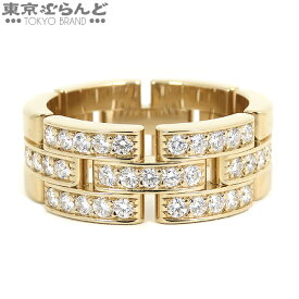 【スプリングセール◆】【返品可】カルティエ CARTIER マイヨンパンテール リング 3連 ハーフダイヤ パヴェ K18YG ダイヤモンド #55 14号相当 リング・指輪 レディース 仕上済 【中古】pdw 23XM 101677550