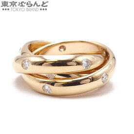 【中古】【5%クーポン♪7.14〜7.21】【夏のボーナスで買う！】【返品可】カルティエ CARTIER トリニティ イエローゴールド K18YG ダイヤモンド 10号相当 51 リング・指輪 レディース メーカー仕上済 [送料無料]【ポイント10倍●7.14〜7.21】 25BNS 101790663