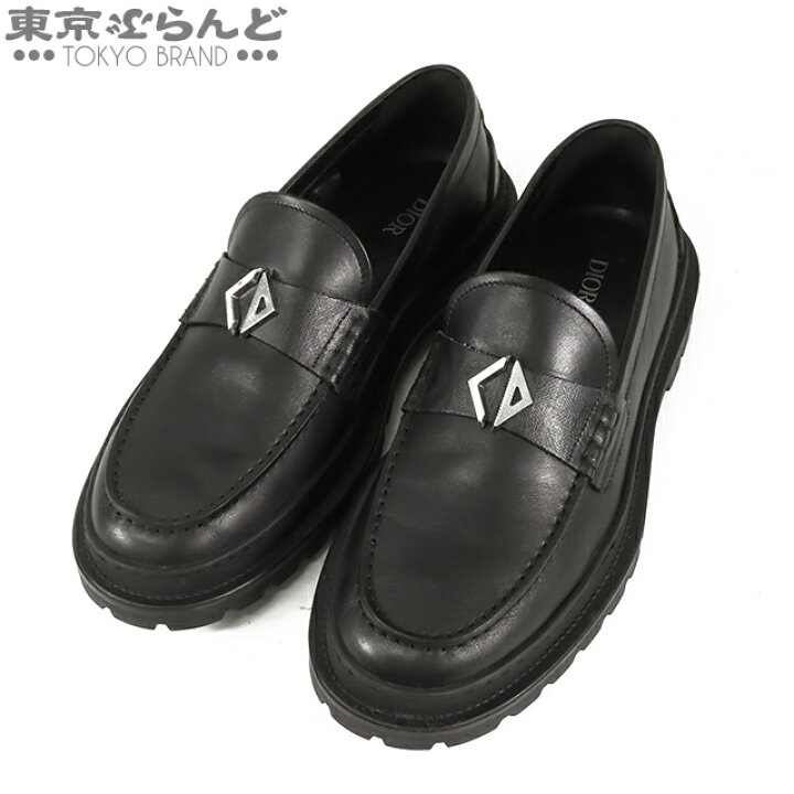 ディオール エクスプローラー CDロゴ ローファー レザーブラック40 