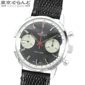 【2024年4月度月間優良ショップ】【返品可】ブライトリング BREITLING トップタイム クロノグラフ 2002-33 ブラック SS レザー ヴィンテージ 腕時計 メンズ 手巻式 OH済 [送料無料] 【中古】【ポイント5倍●6.4～6.11】 101668365