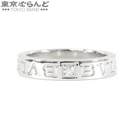 【中古】【5%クーポン♪7.31〜8.10】【夏のボーナスで買う！】【返品可】ブルガリ BVLGARI ブルガリブルガリ ダブルロゴ リング ホワイトゴールド K18WG ダイヤモンド 12号相当 指輪 レディース 仕上済 [送料無料]【ポイント3倍●7.31〜8.10】 25BNS 101794965
