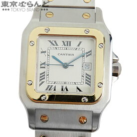 【中古】【5%クーポン♪1.20〜1.25】【返品可】カルティエ CARTIER サントスガルベLM メンズ 腕時計 自動巻 SS YG サントスドゥカルティエ コンビ アイボリー 2961 仕上済 [送料無料]【ポイント5倍●1.20〜1.25】 25XM 101818668