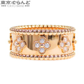 【中古】【返品可】ヴァンクリーフ＆アーペル Van Cleef & Arpels ペルレ クローバーリング メンズ 指輪 K18PG ダイヤモンド ミディアムモデル 22号相当 62 ピンクゴールド VCARO9L 仕上済 [送料無料] 【ポイント2倍●1.15〜1.18】101820371