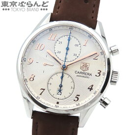 【2024年4月度月間優良ショップ】【5%クーポン♪5.23～6.2】【返品可】タグホイヤー TAG HEUER カレラ ヘリテージ クロノグラフ CAS2112.FC6291 シルバー SS レザー 腕時計 メンズ 自動巻 [送料無料] 【中古】【ポイント10倍●5.23～6.2】 101698976