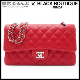 【返品可】シャネル CHANEL マトラッセ Wフラップ Wチェーン ショルダーバッグ 25cm A01112 レッド シルバー金具 ラムスキン レディース[送料無料] 【中古】 101698277