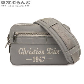 【2024年4月度月間優良ショップ】【返品可】ディオール・オム DIOR HOMME 1947 シグネチャー サファリ グレー レザー メッセンジャーバッグ ショルダーバッグ メンズ A [送料無料] 【中古】 101717179