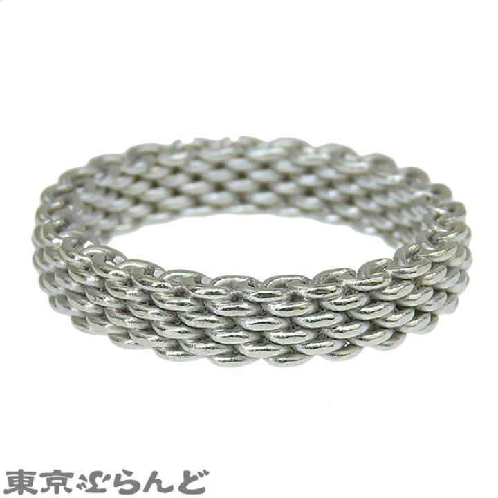 最終価格美品♡廃盤品、Tiffany & Co. サマセットメッシュリング約9