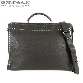 【5%クーポン♪4.19～4.30】【返品可】フェンディ FENDI セレリア ピーカブー 7VA388 ブラック レザー 2WAY ビジネスバッグ ショルダーバッグ メンズ A [送料無料] 【中古】【ポイント10倍●4.19～4.30】 101707983