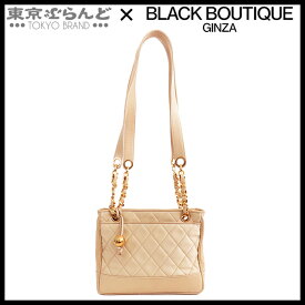 【5%クーポン♪6.4～6.11】【返品可】シャネル CHANEL チェーンショルダーバッグ マトラッセステッチ ベージュ ゴールド金具 レザー キャンバス ココボール 2番台 ショルダーバッグ レディース ヴィンテージ 【中古】【ポイント5倍●5.23～6.2】 101696688