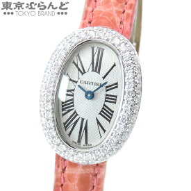 【5%クーポン♪4.19～4.30】【返品可】カルティエ CARTIER ミニベニュワール WB511031 K18WG ダイヤモンドベゼル 金無垢 腕時計 レディース クォーツ式 メーカーコンプリートサービス済 [送料無料] 【中古】【ポイント10倍●4.19～4.30】 101699088