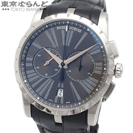 【中古】【返品可】保証書 ロジェデュブイ ROGER DUBUIS エクスカリバー42 クロノグラフ 腕時計 メンズ 自動巻 グレー SS レザー DBEX0387 [送料無料] 101806788