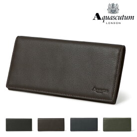 アクアスキュータム 長財布 かぶせ メンズ ブラッドフォード 11170122 Aquascutum｜小銭入れ無し 本革 レザー 鹿革[即日発送]