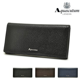 【SALE】アクアスキュータム 長財布 かぶせ メンズ ケンブリッジ 4160121 Aquascutum｜本革 レザー[即日発送]