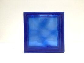 ガラスブロック【クリスタルスタイル】/クリスタルコバルトブルー/1個単品商品（W190×H190×D80mm）【チェコ製ガラスブロック】