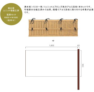 �����_���j�b�g�t�F���X �����Z�b�g H900×W1800mm�i�����X�j�l�H�|�_���F�^�|25���A���|50�g�p�A�A���~�x�����F60x60�i�u�����Y�j t=2.0�AL1400mm x1�{�A�A���~�x����p�L���b�v1�t�� �����j�b�g