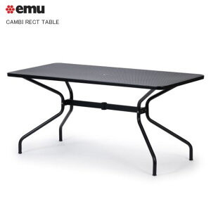 �J���r ���N�g�e�[�u���iCAMBI RECT TABLE�j�T�C�Y�FW1600 D800 H750mm �d�ʁF22kg�y�C�^���Aemu�� ���O�g�p�� ���O�Ƌ� �����` �_�C�j���O �K�[�f���e�[�u�� ���ϋv�� �ό� �G�~���[�А� emu���{����