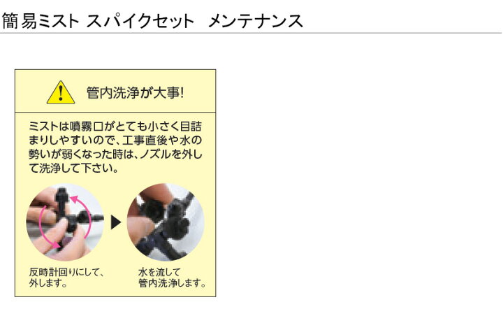楽天市場】簡易ミスト スパイクセット（水道圧タイプ）型式名 