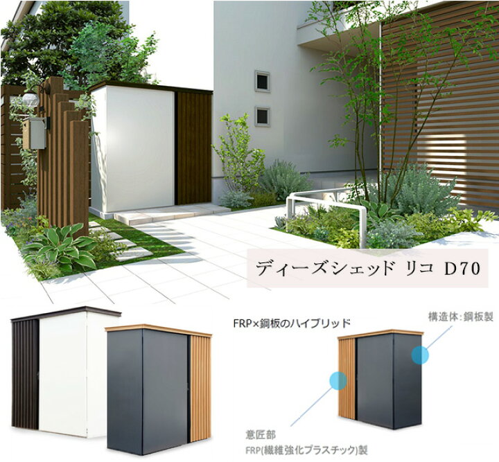 楽天市場 選べるいいものプレゼント 商品名 ディーズシェッドリコd70 Dea S Shed Rico D70 おしゃれなデザイン物置 屋外収納物置 デザイン収納 リコ物置 シンプルモダンなおしゃれ物置 東京ガーデニングスタイル