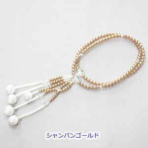 ファイン念珠 絹房・小田巻 女性用・8寸 創価学会 数珠 【メール便対応】