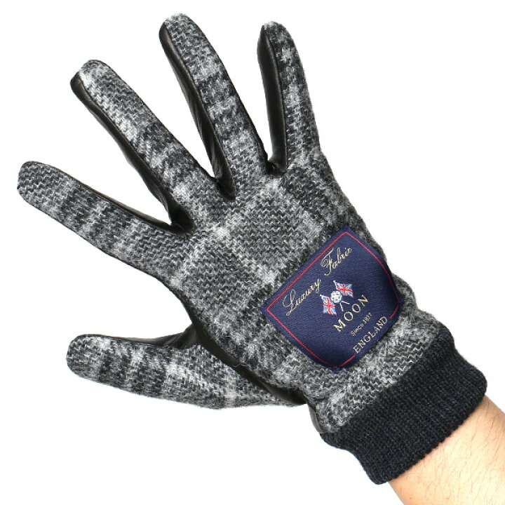日本最大級 ムーン 手袋 メンズ Moon カシミア レザー グレー グレイ 灰色 ねずみ色 国産 スマホ対応 革 リブ グローブ クロダ Baki Pinkstripes Org