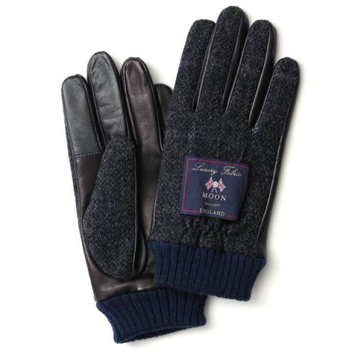 楽天市場 ムーン 手袋 メンズ スマホ Moon カシミヤ イタリアラム レザー 羊革 タッチパネル 導電 革 ブルー ネイビー 青色 男性 彼氏 夫 旦那 誕生日 クリスマス プレゼント 通勤 通学 日本製 国産 ブランド Kuroda クロダ 東京ヒマワリ