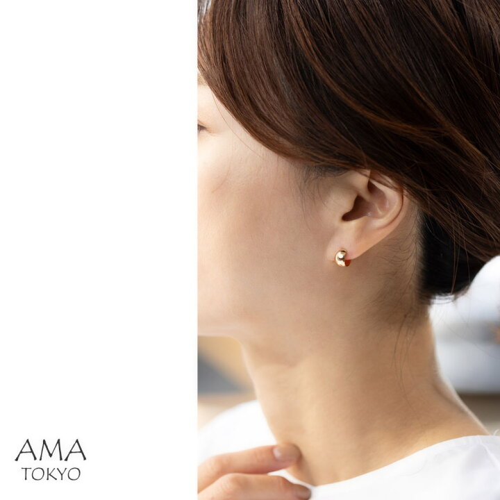楽天市場】【18K ムーンピアス 7x10mm】ムーンピアス tsukino_akari 