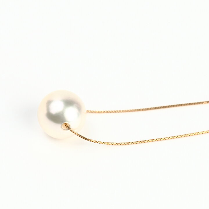 楽天市場】【18K スルーネックレス（ベネチアンチェーン）8.5mmパール 