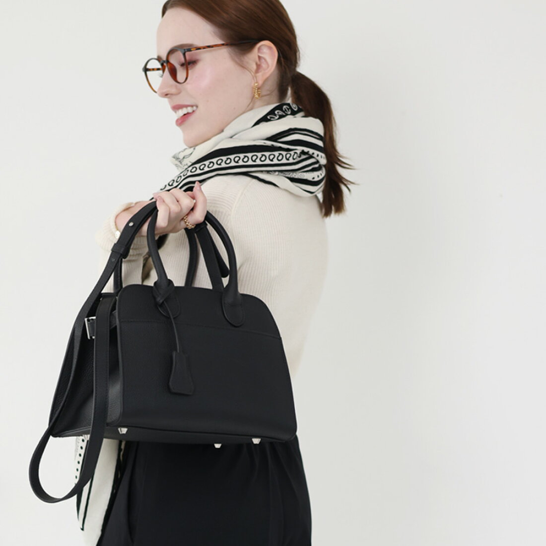 美品 Bag maison 東京百花 本革 ハンドバッグ【31_Kasuga】 | バッグ 
