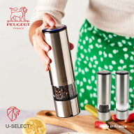 [NEWロゴデザイン]プジョー エリスセンス 電動ミル 2本セット PEUGEOT ELIS SENSE ペッパーミル/ソルトミル