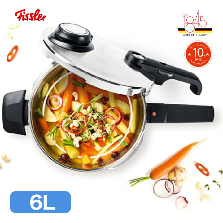 楽天市場】フィスラー 圧力鍋 ビタビット プレミアム 6L 蒸し器・三脚  