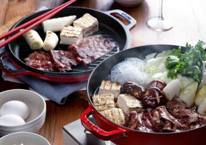 楽天市場】【生涯保証】Staub Sukiyaki & グリルパン 26cm グレー 